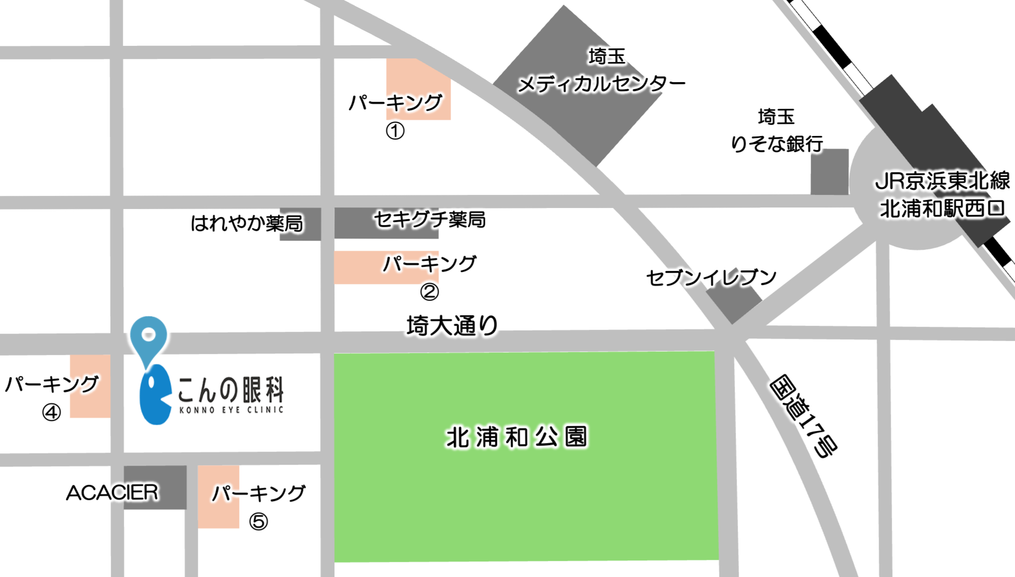 こんの眼科地図